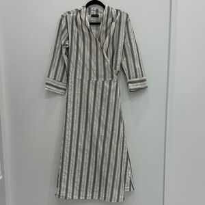 Aequamente Italian Chic Striped Long Sleeve Dress Size 38 M NWOT